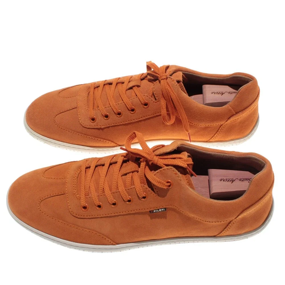 Piloti NWD Shift Lace Up Driving Shoes Size 13 US in Orange Suede